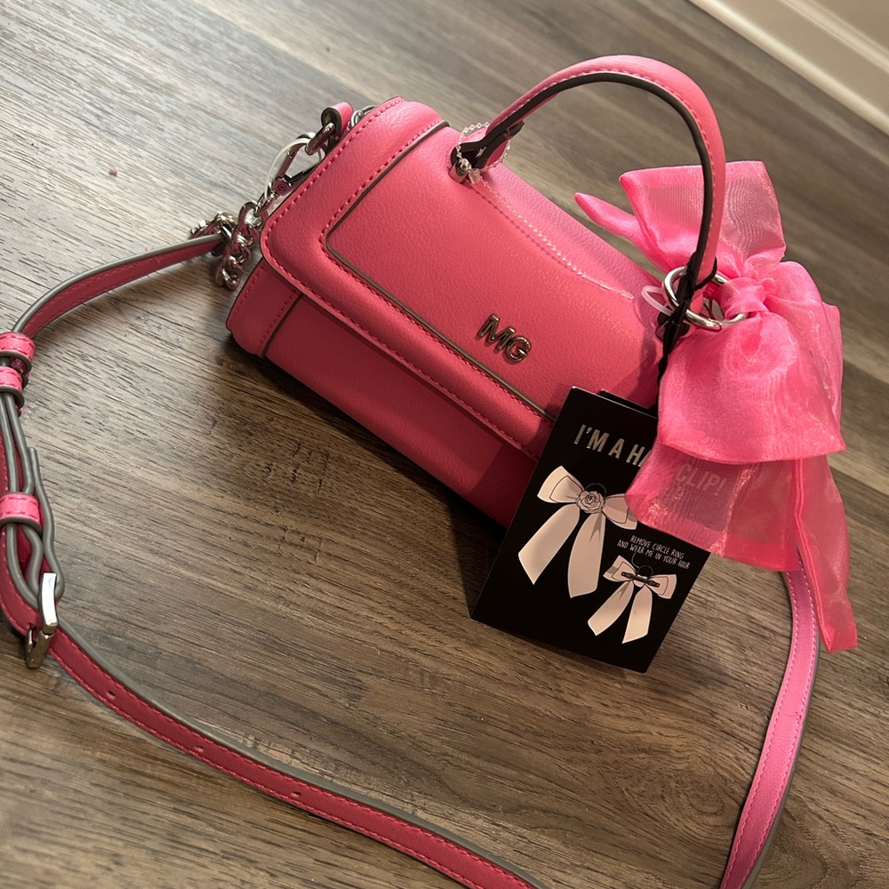 Madden Girl Pink Crossbody Bag with Bow